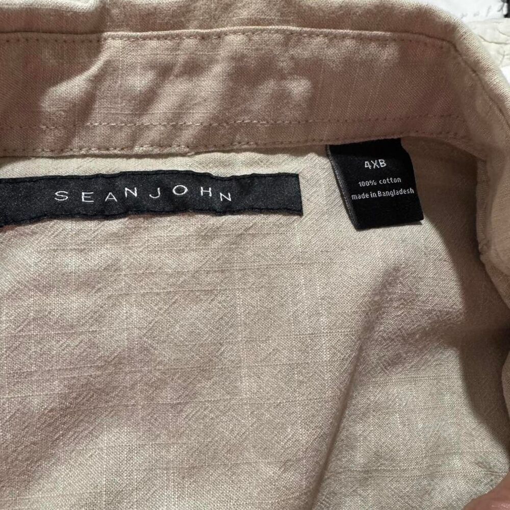 Sean-john Men's Cream and Tan Shirt - Picture 5 of 8
